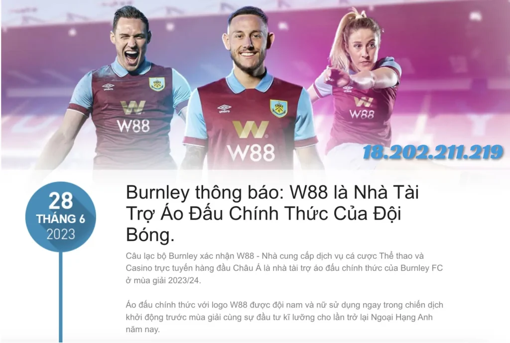 Nhà tài trợ áo đấu cho CLB Burnley