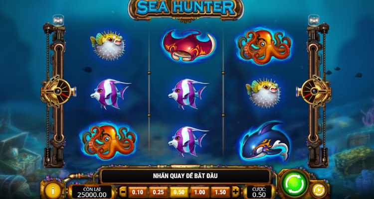 giao diện slot game Sea Hunter